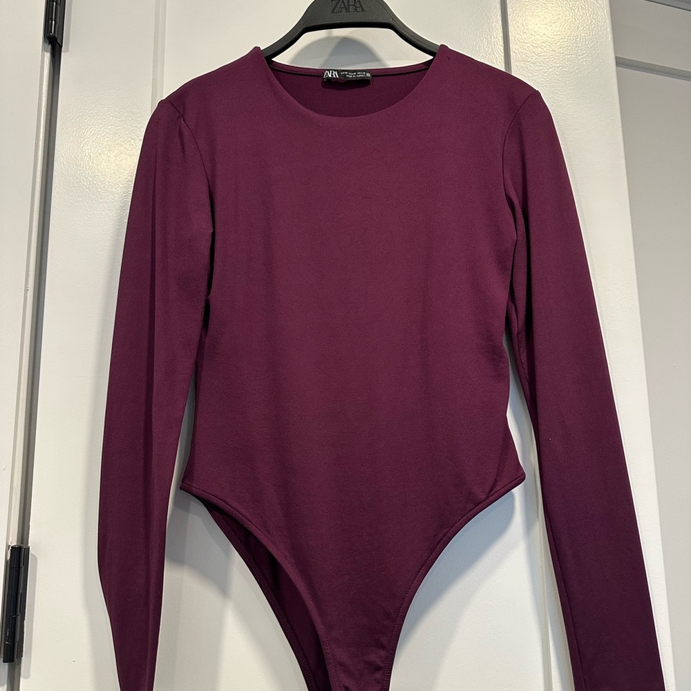 Zara Deep Purple Long Sleeve Bodysuit